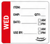 Food Prep Label Removable 75x49mm 250 per roll