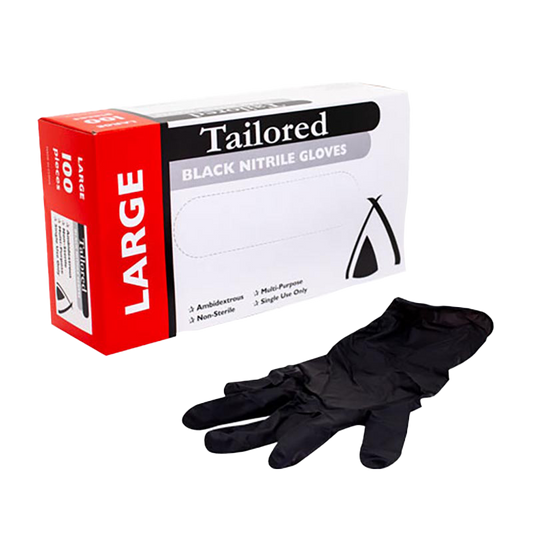 Gloves Nitrile Black Large