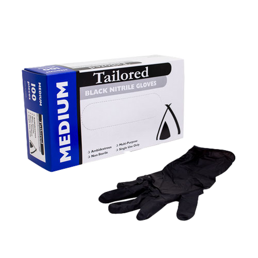 Gloves Nitrile Black Medium