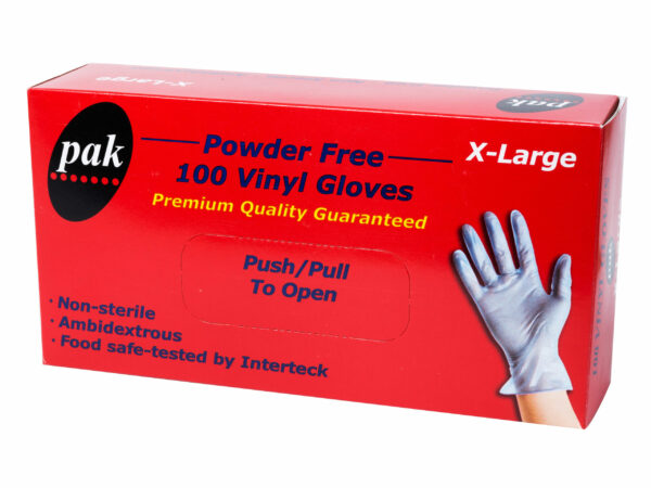 Pak Vinyl Blue Gloves Extra Large - Powder Free - Carton 1000