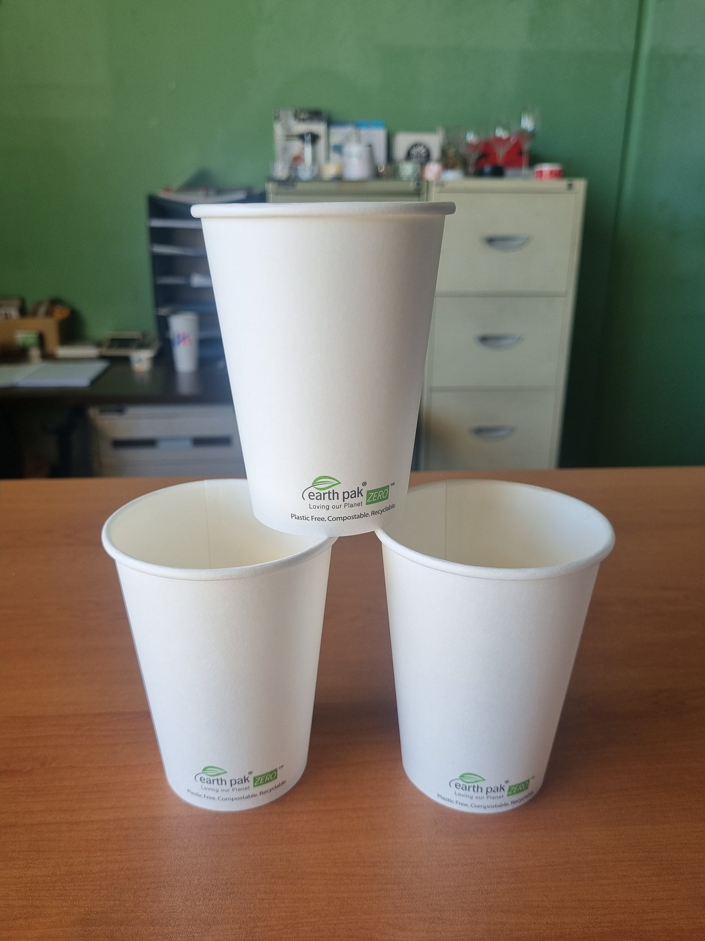 12oz White Single Wall Coffee Cup