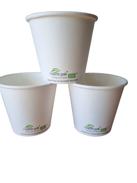 8oz White Single Wall Coffee Cup